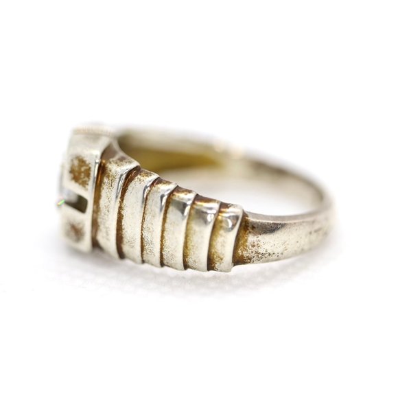 Vintage CZ Sterling silver Ring unisex - Picture 3 of 7